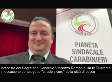 076 - Intervista del Segretario Generale Vincenzo Romeo alla tv Telerama in occasione del progetto 